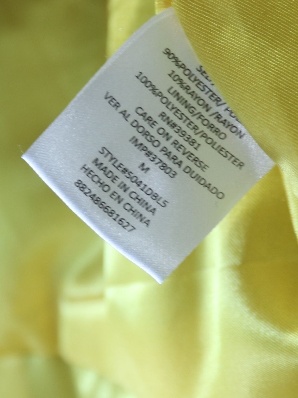 Y2K Early 2000s XOXO Women's Medium Double-Breasted Peacoat Jacket in Yellow - Picture 14 of 15